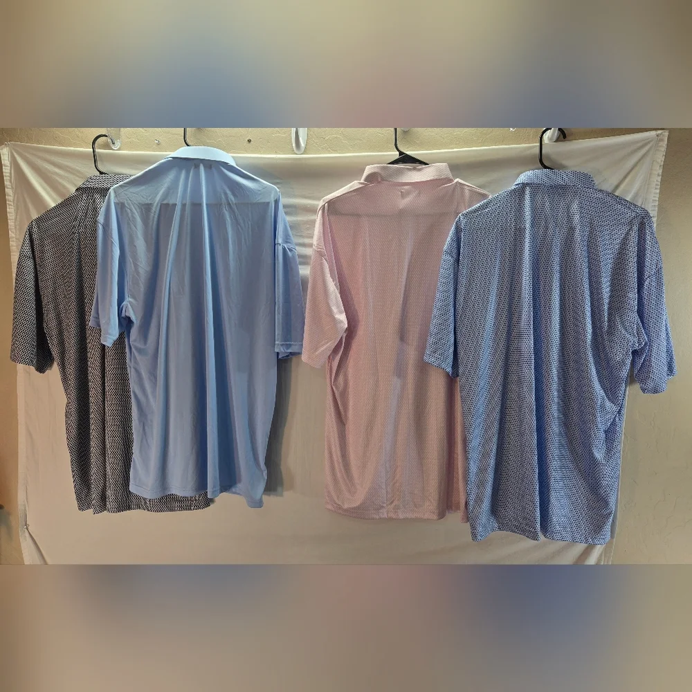 Lot of 4 Collars and Co Men's Size 2XL Polo Dress Shirts New with Tags. - Picture 2 of 7